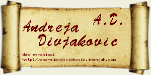 Andreja Divjaković vizit kartica